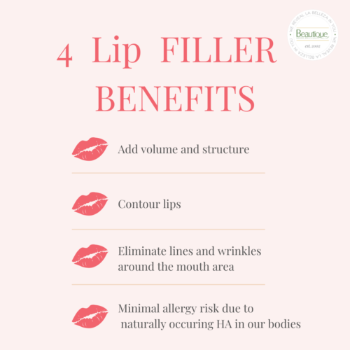 4 lip filler benefits infographic
