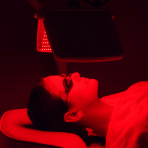 led light therapy combined with dermaplaning facial