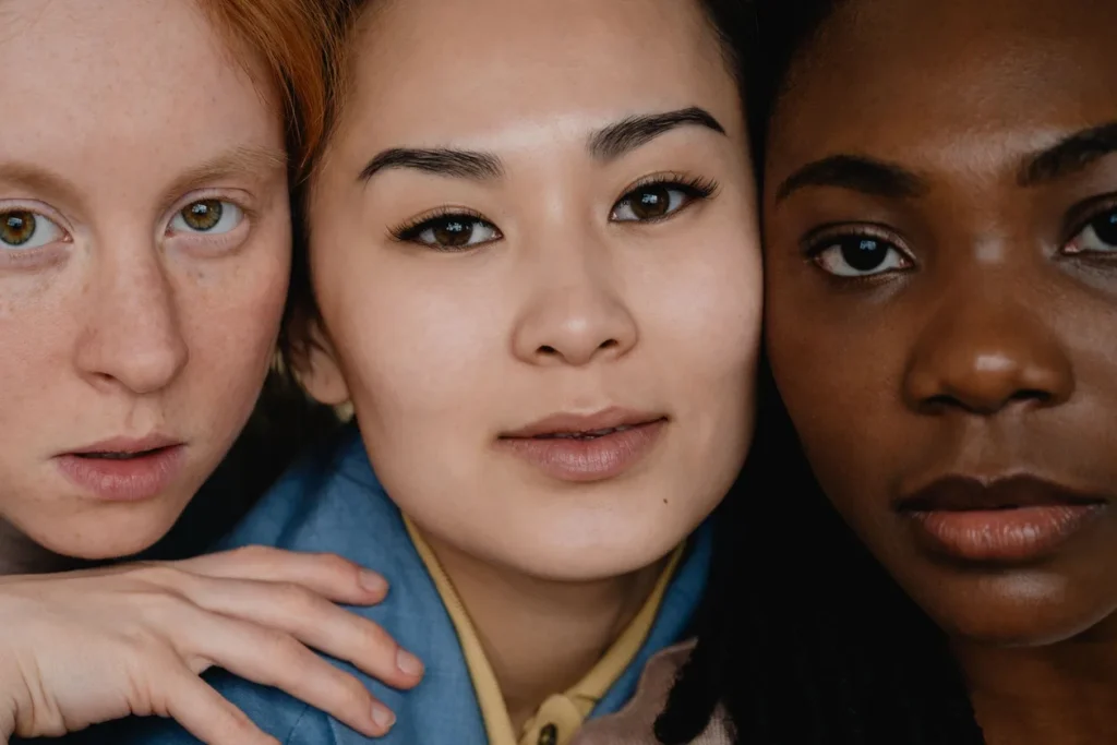 Chemical Peels McAllen TX: Which Type Actually Matches Your Skin Tone 2 Beautique Medical Spa Three women with different skin tones representing the range of Fitzpatrick skin types treated with chemical peels in McAllen TX
